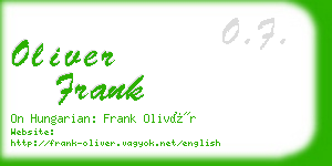 oliver frank business card